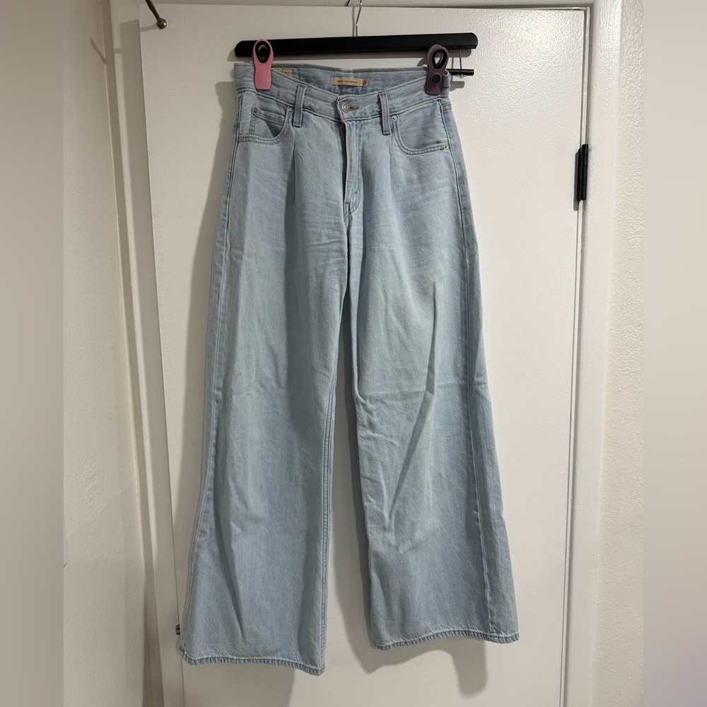 Light Blue Wide-Leg Jeans